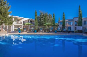 Shimmering swimming pool
